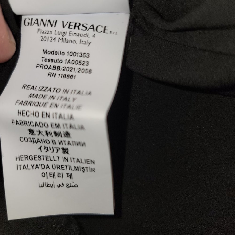 Versace Black Safety Pin Bodysuit, Size 44 - Picture 7 of 7